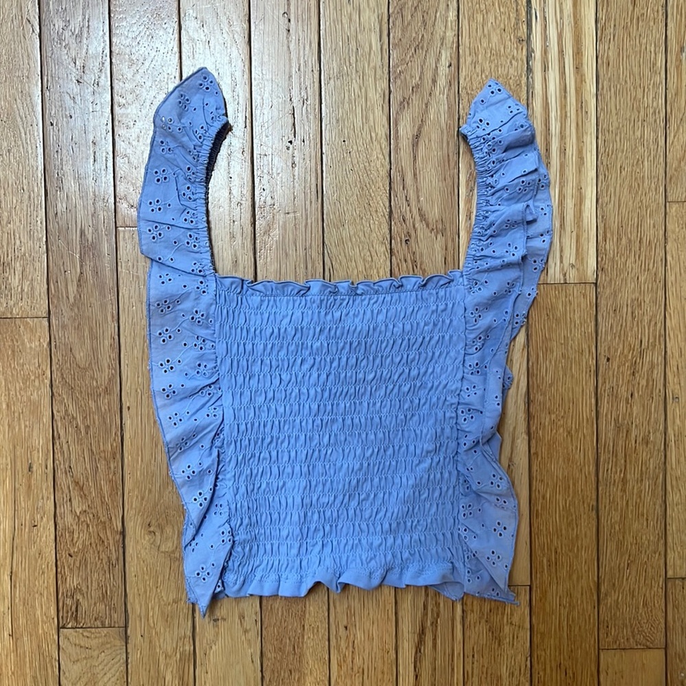 BRAND NEW Forever 21 Periwinkle Ruffle Tank Top